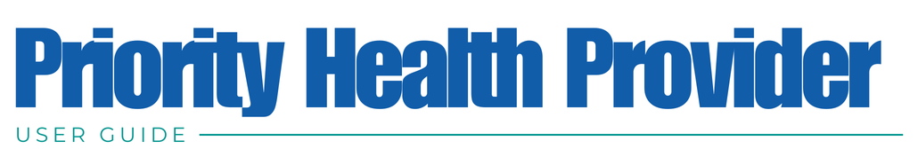 Priority Health Provider Portal​